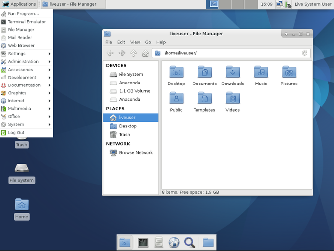 The Xfce desktop environment
