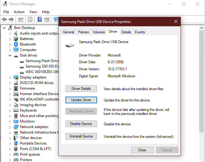 رفع مشکل شناسایی هارد اکسترنال در ویندوز
Windows Device Manager Device Options