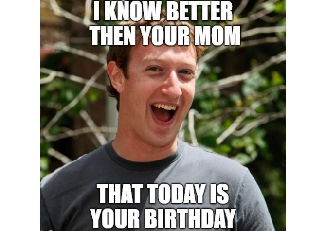 Zuckerberg Birthday Meme