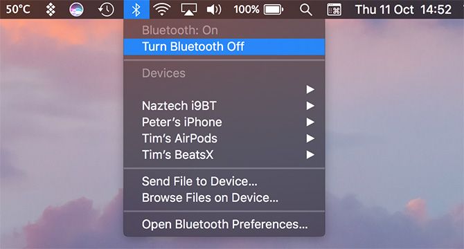 Turn Off Bluetooth Mac