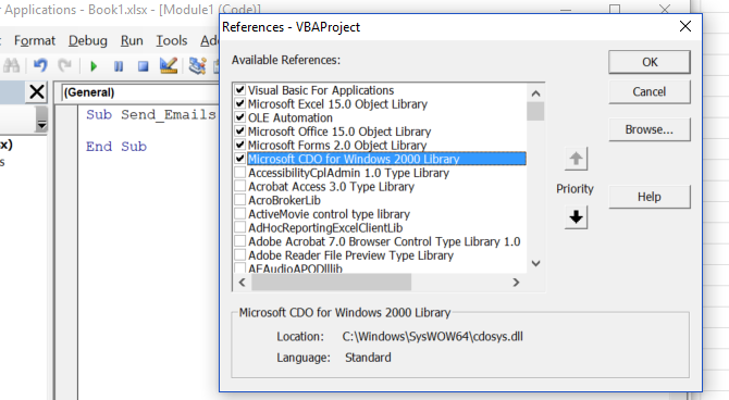 adding cdo for windows reference