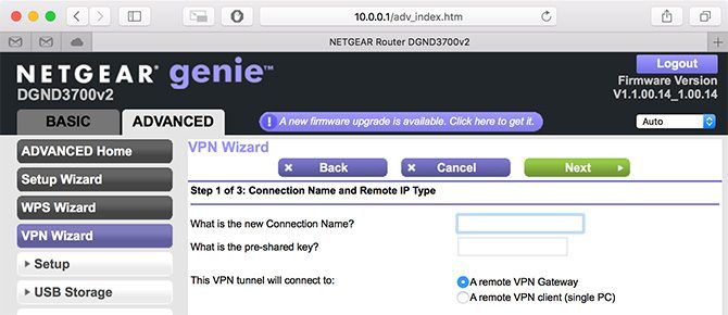 Netgear VPN Setup Wizard
