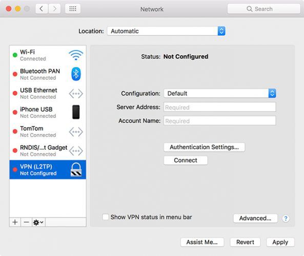 macOS VPN Setup