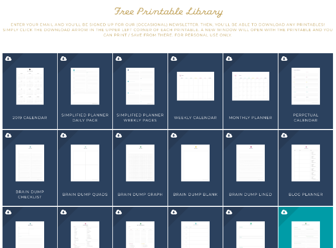Simplified has free printable planners for every need