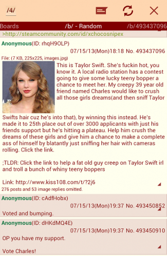taylor swift vote rigging 4chan