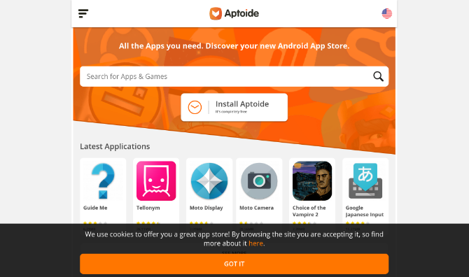 Aptoide Android app store