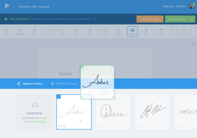 paperjet lets you edit and sign pdf files online