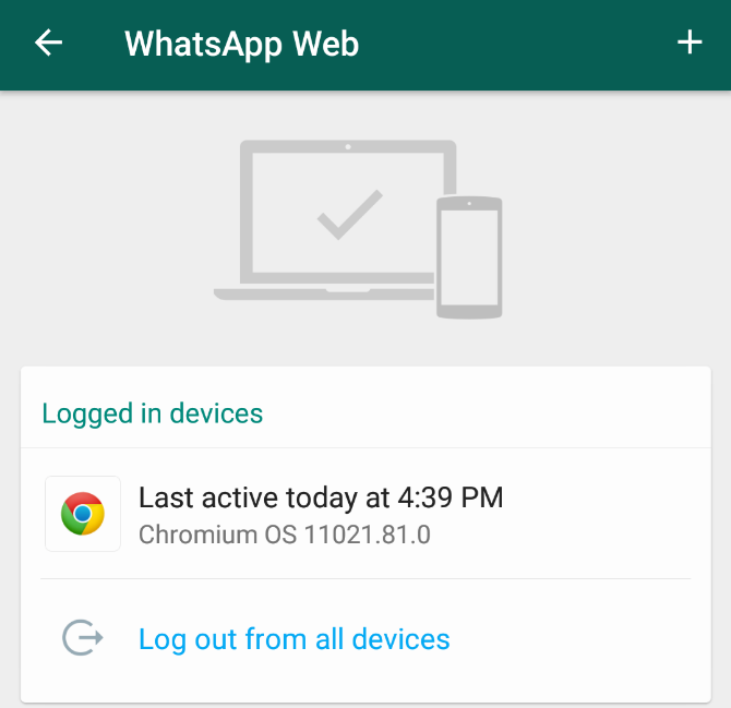 How to log out of all devices connected to whatsapp web