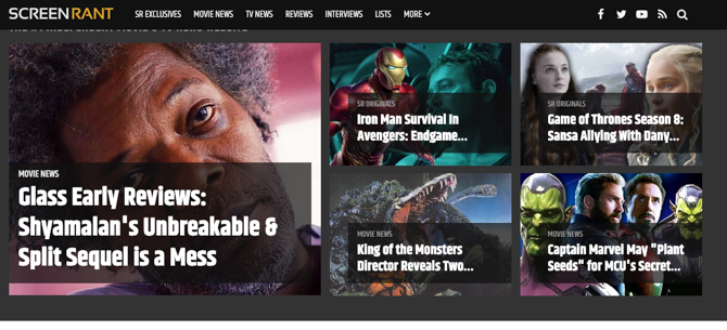 ScreenRant Home Page