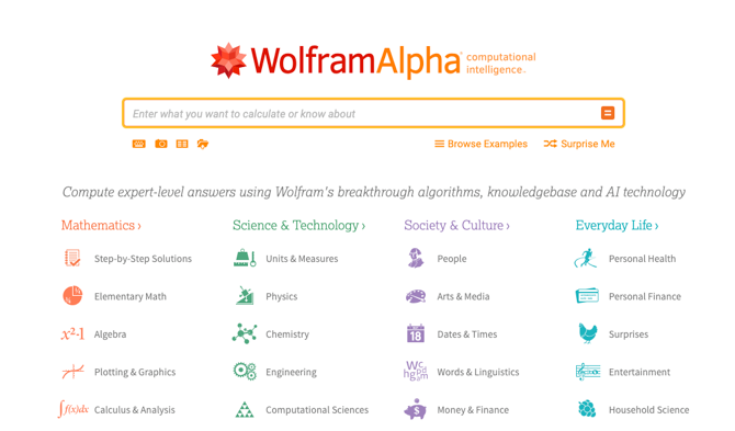 Wolfram Alpha Screenshot