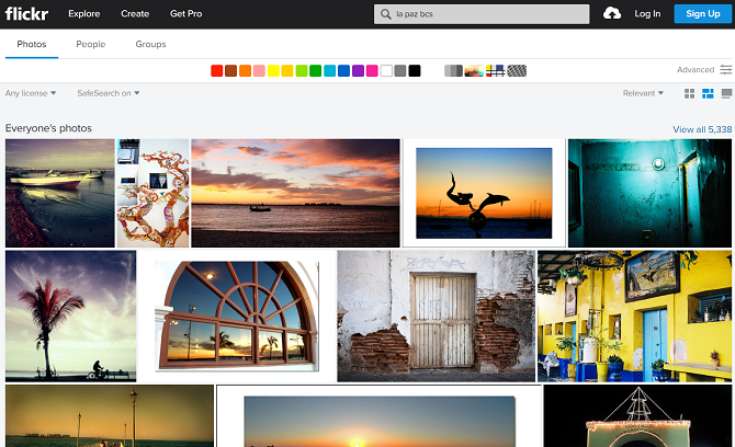 flickr results page