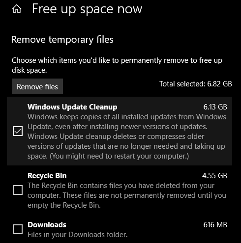 Windows 10 Free Up Space Tool