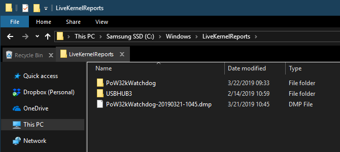 Windows LiveKernelReports
