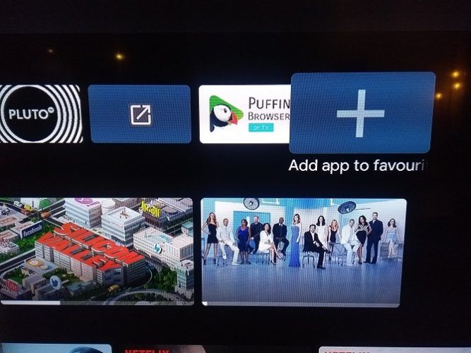 Android TV выбрать избранное