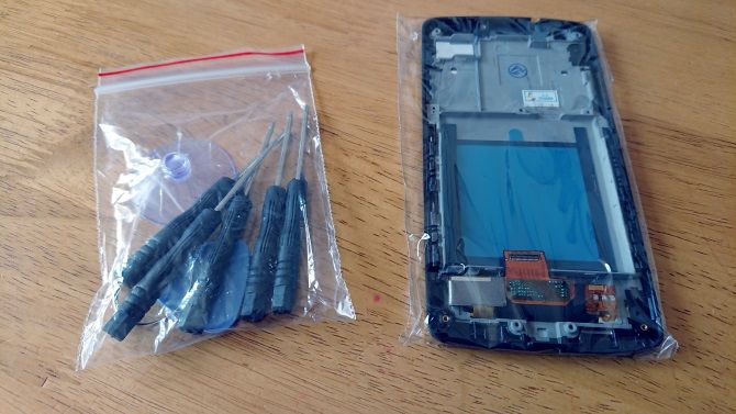 Replacement smartphone display and tools