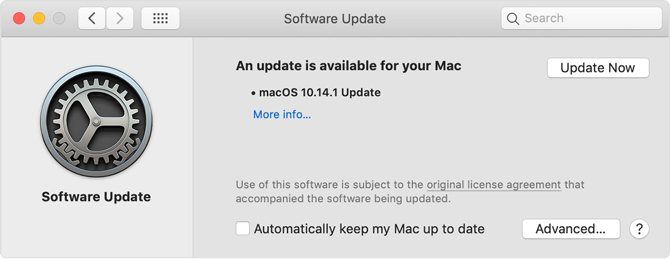 Updating software on macOS