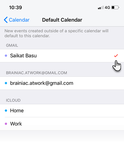  Установите для синхронизации Google Calendar по умолчанию в iPhone 