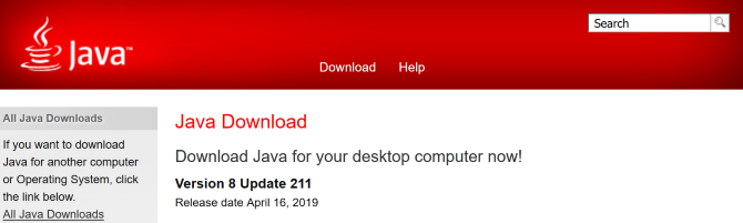 Information about the latest version of Java