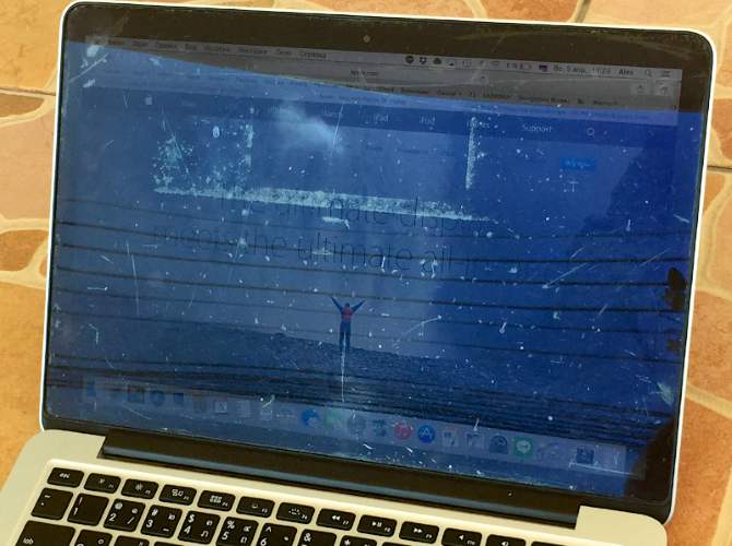 Damaged MacBook