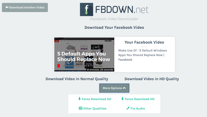 FBDown.net is the easiest app to download and save Facebook videos to your hard drive