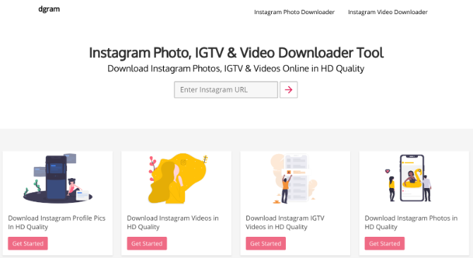dgram.xyz is an easy way to download Instagram photos, videos, display pictures, and IGTV