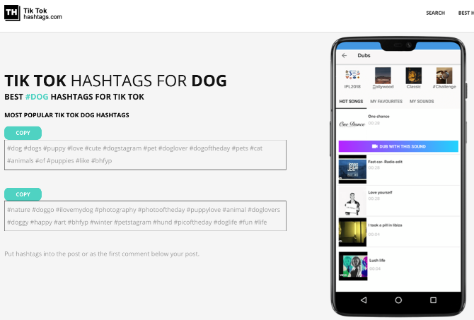 TikTok Hashtags automatically generates trending hashtags based on a keyword to get you more fans and followers for 