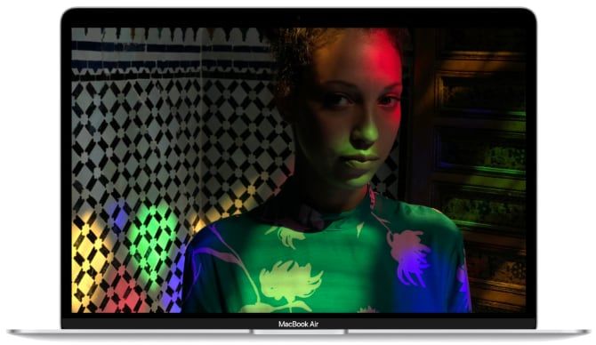 Retina display on a MacBook Air