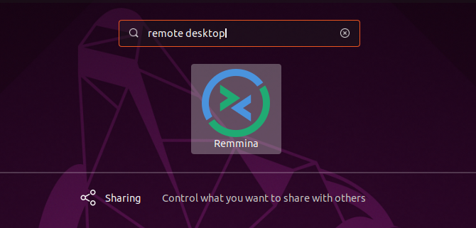 Поиск программного обеспечения для удаленного рабочего стола Remmina в Ubuntu