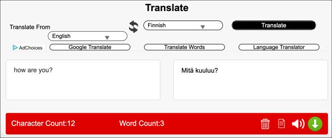 Translate dict 