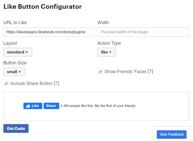 Facebook Widget Like Button Code