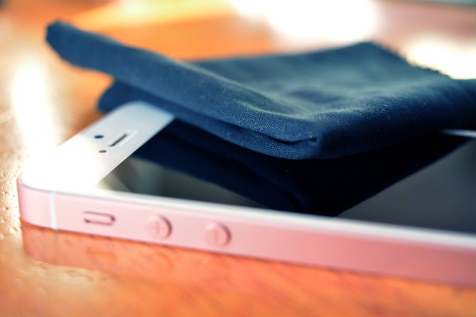 Be sure to clean your phone touchscreen display carefully with a microfiber cloth