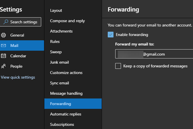 Outlook Web Forward Messages