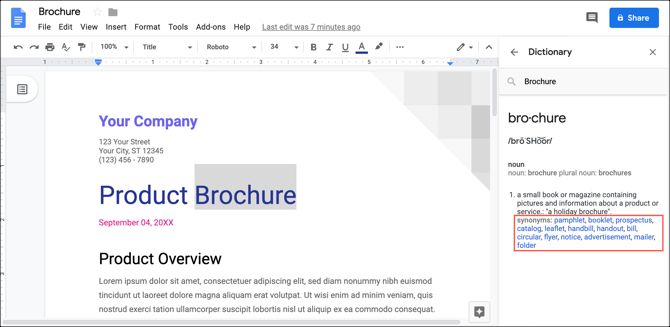How to Finally Add a Thesaurus to Google Docs