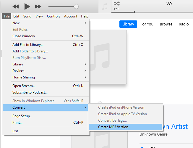 Конвертируйте файлы WAV в MP3 с помощью инструмента импорта и преобразования iTunes