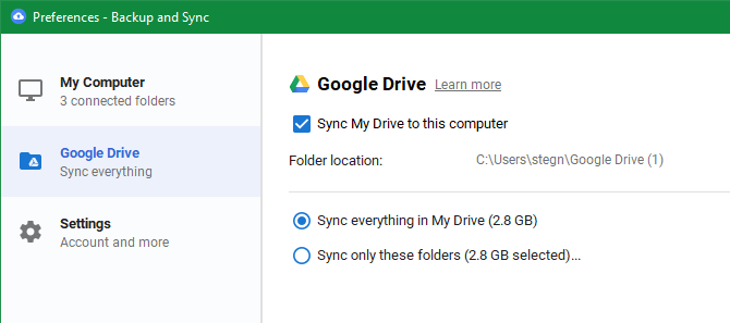 Google Drive перестает синхронизироваться