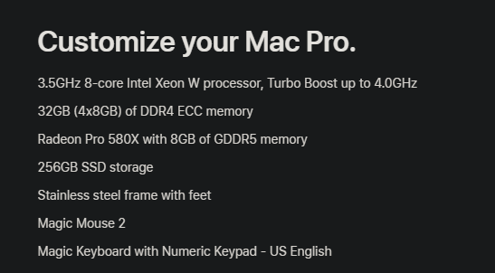 Mac Pro Base Model