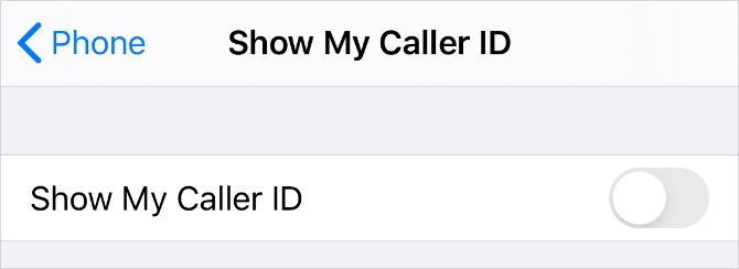 Mostrar la opción Mi identificador de llamadas desde la configuración de iPhone