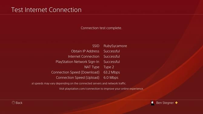 PS4 Network Test
