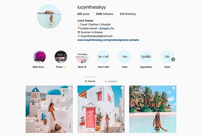 Instagram Theme Ideas lucyinthesskyy