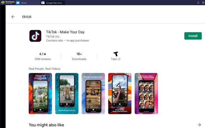 Bluestacks Google Play Магазин TikTok