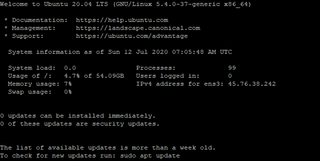 Remote access Ubuntu Server