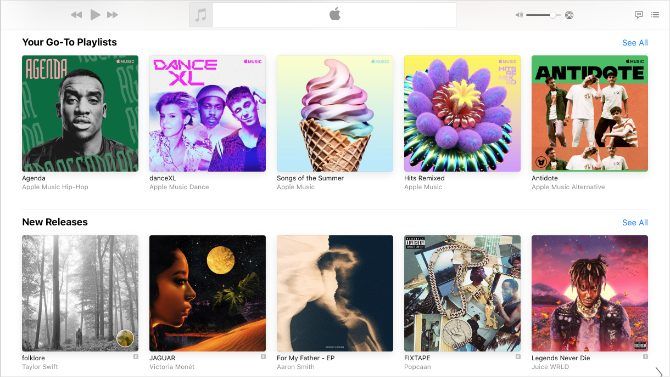 Apple Music menampilkan rilis musik baru