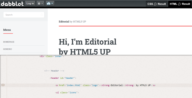 Apakah Dabblet editor HTML online terbaik?