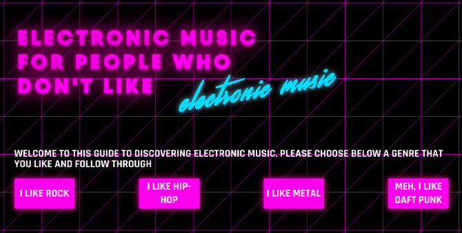 Сайт электронной музыки для людей, которые не любят электронную музыку